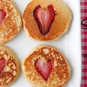 Strawberry Heart Pancakes