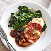 Pancetta-Wrapped Chicken with Glazed Date Sauce