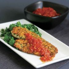 Herb & Parmigiano Crusted Tilapia with Quick Tomato Sauce