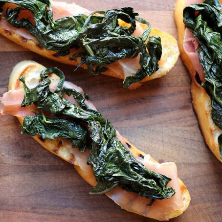 Cavolo Nero and Prosciutto Bruschetta