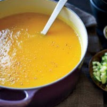 Winter Squash Soup with Roasted Pumpkin Seeds