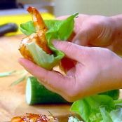 Barbecued Shrimp in Lettuce Wraps