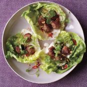 Mini Asian Meatballs in Lettuce Cups