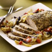 Slow-Cooker Mediterranean Pork Roast