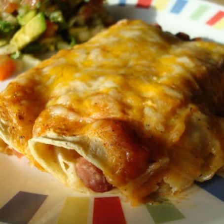 Chili Stuffed Enchiladas