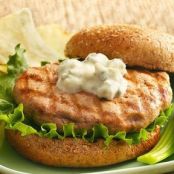 Buffalo-Blue Cheese Grilled Chicken Burgers