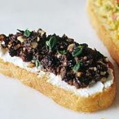 Olive Tapenade and Goat Cheese Crostini