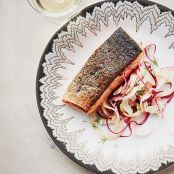 Crispy Salmon with Fennel Slaw