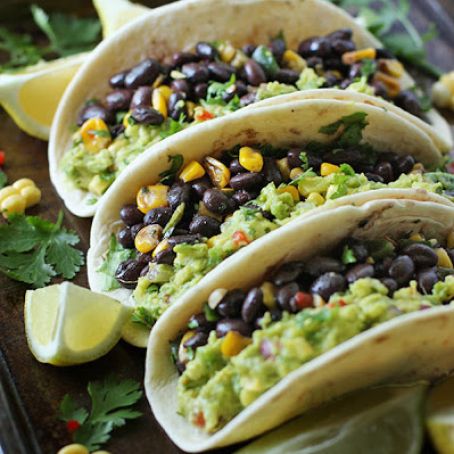LOADED GUACAMOLE VEGETARIAN TACOS