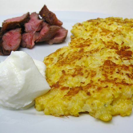 Cheesy Cauliflower Pancakes