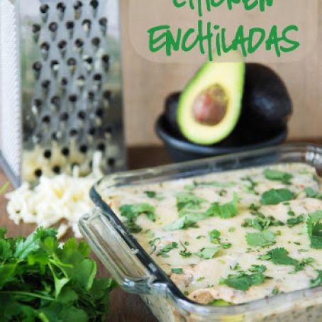 Spicy Avocado Chicken Enchiladas