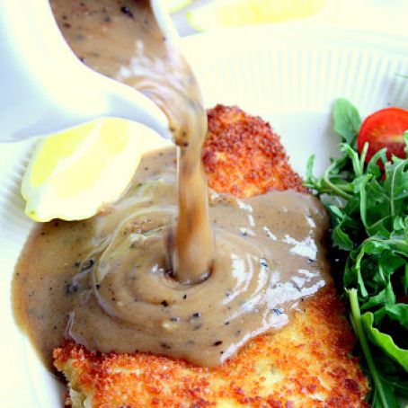 Aussie Classic, Chicken Schnitzel w/ Pan Drippin' Gravy