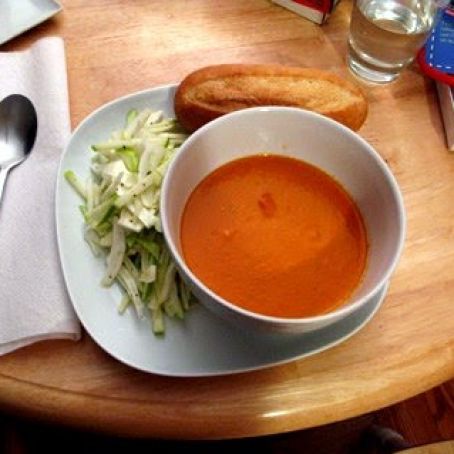 Spicy Tomato and Blue Cheese Soup