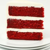 RED VELVET CAKE WITH WHITE CHOCOLATE CREAM CHEESE FROSTING