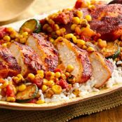 Southwest Chicken with Honey Roasted Corn Salsa