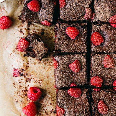 DOUBLE CHOCOLATE RASPBERRY BROWNIES