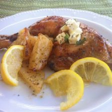 Greek Lemon Chicken with Crispy Potatoes (Kotopoulo Lemonato)