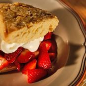 Orange flavored shortcakes with strawberries and cream
