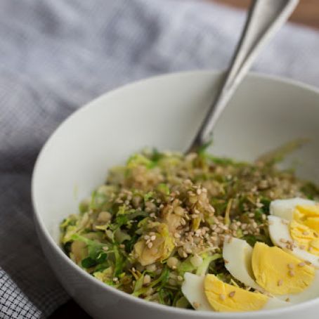 Brussel Sprouts Bowl (with hard boiled egg)