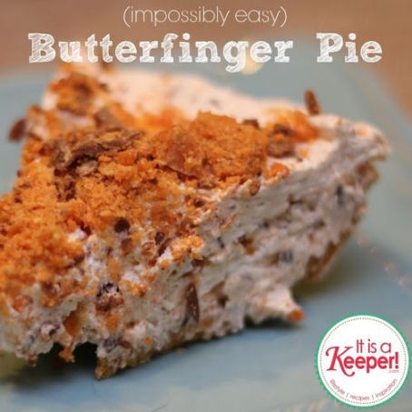 Easy No Bake Butterfinger Pie