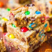 Triple Peanut Butter Monster Cookie Bars