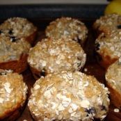 Lemon Blueberry Oatmeal Muffins