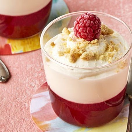 Layered Raspberry-White Chocolate Mousse