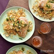 Spring Onion Chicken & Rice Pilaf with Almonds