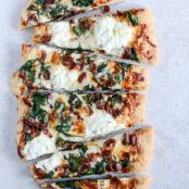 White Pizza with Spinach and Bacon