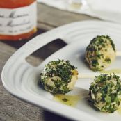 Shrimp Lollipops with Orange-Horseradish sauce