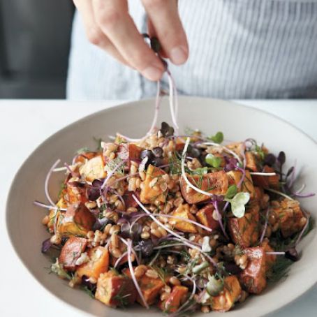 Roasted Sweet-Potato and Farro Salad