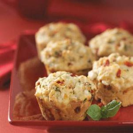 Basil, Feta and Roasted Pepper Muffins