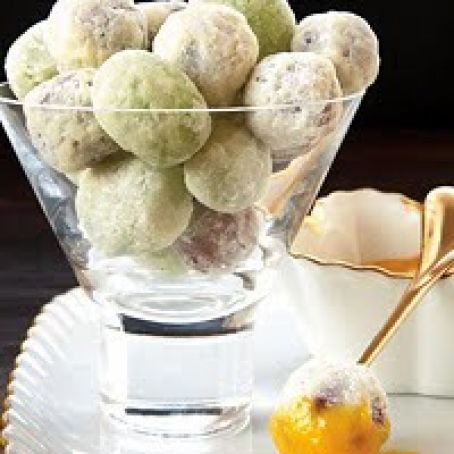 White Chocolate Covered Grapes with Orange Curd