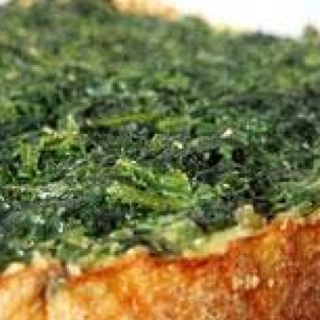 Barney Butter Spinach and Toasted Almond Tart