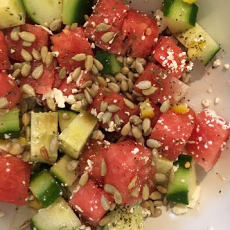 Watermelon Cucumber Salad