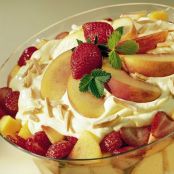 Strawberry and Peach Cream Trifle
