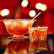 Whiskey Sour Punch with Holiday Ice Ring