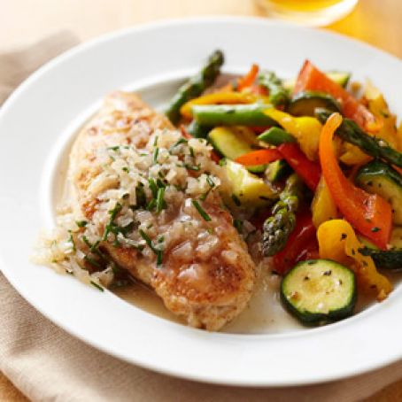 Sautéed Chicken Breasts with Simple Chive Sauce