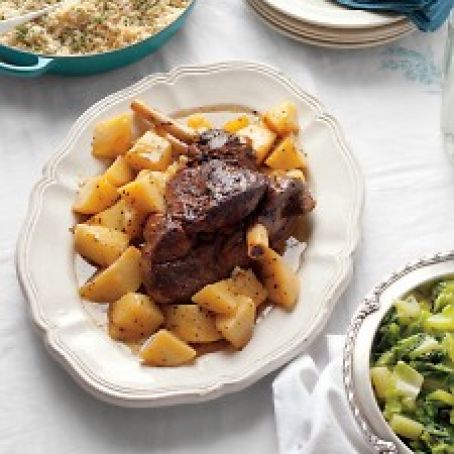 Slow-Cooked Lamb with Lemon and Oregano