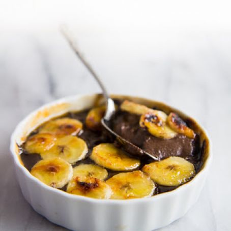 pudding - Caramelized Banana Chia Seed Creme Brulee
