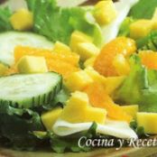 Ensalada de pepino y naranja
