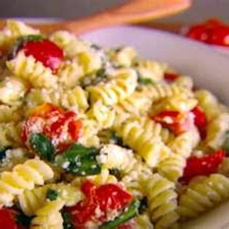 Fusilli with Spinach and Asiago Cheese