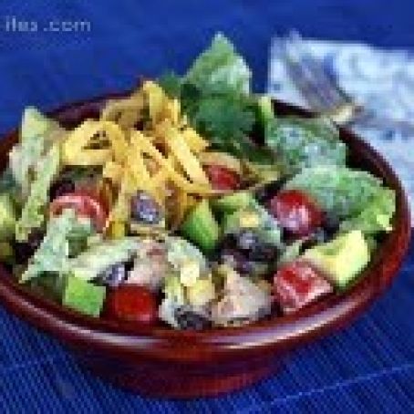 Chipotle Chicken Taco Salad (ourbestbites)