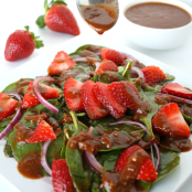 Strawberry Spinach Salad with Tomato Balsamic Vinaigrette