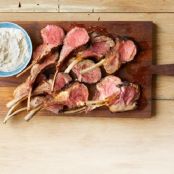 Spice Rubbed Lamb Rack with Yogurt and Fresh Herbs