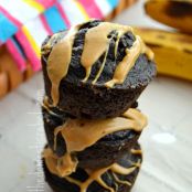 Skinny Chocolate Peanut Butter Muffins