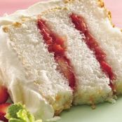 Strawberry-Rhubarb Angel Cake
