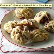 Cranberry Cookies with Browned Butter Glaze Recipe
