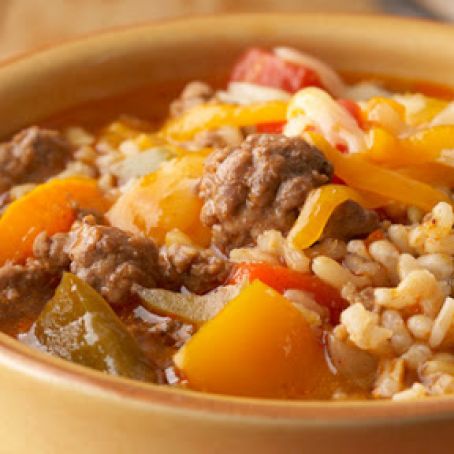 Slow Cooker Stuffed Pepper Soup