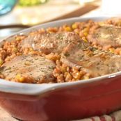 Pork Chop & Spanish Rice Bake
